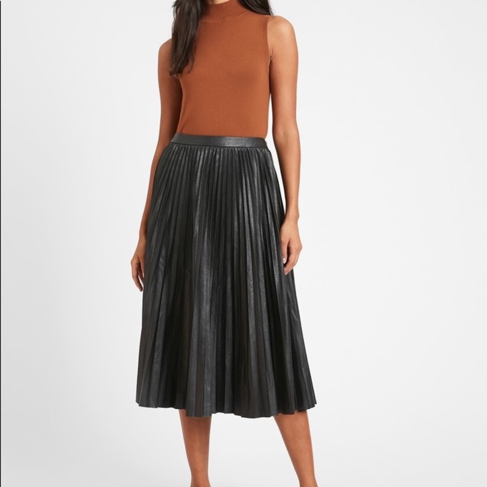 PLeather maxi skirt